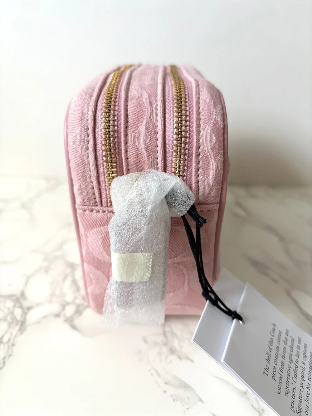 New Coach Mini Carey Shoulder Bag in Signature Denim Pink Limited Release